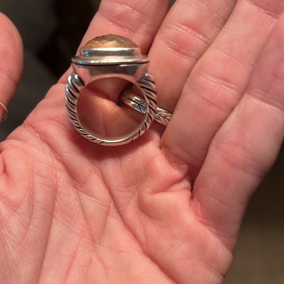 David Yurman 11mm Albion Ring Morganite Size 7, Authentic bag box. Authentic. - Picture 4 of 5